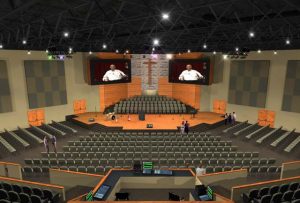 Crossroads Woodlands auditorium.