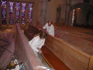 Church furniture refinishing