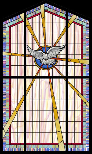 Opalescent Glass Dove Opalescent Glass Dove