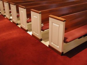 Straight pew upholstery