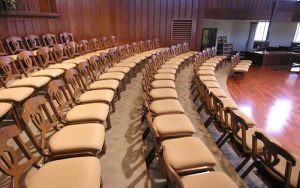 Round formation choir chairs