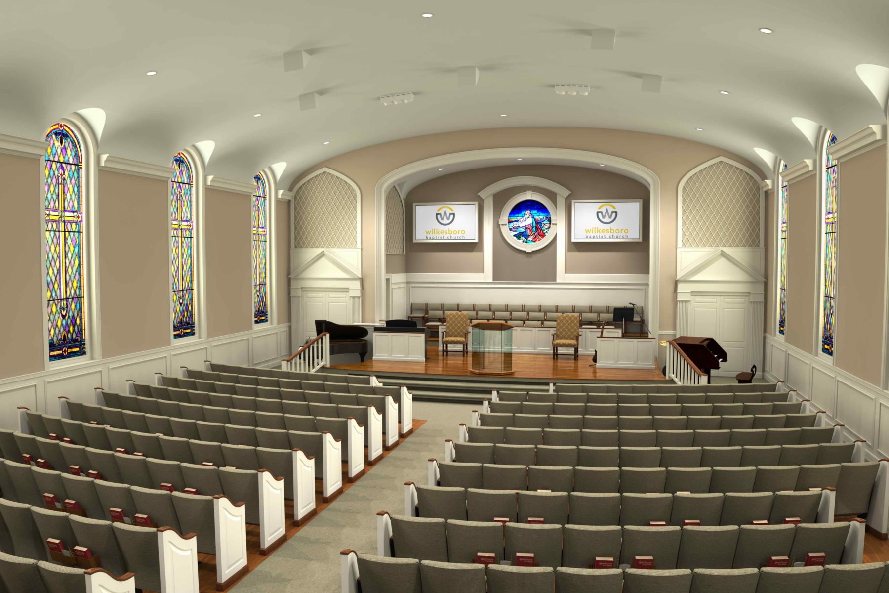 Wilkesboro-Baptist-Church-Renovation-Theater Seats