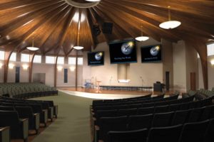 church interior 3d rendering