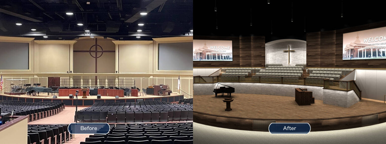 denton-bible-before-after - Church Interiors, Inc.